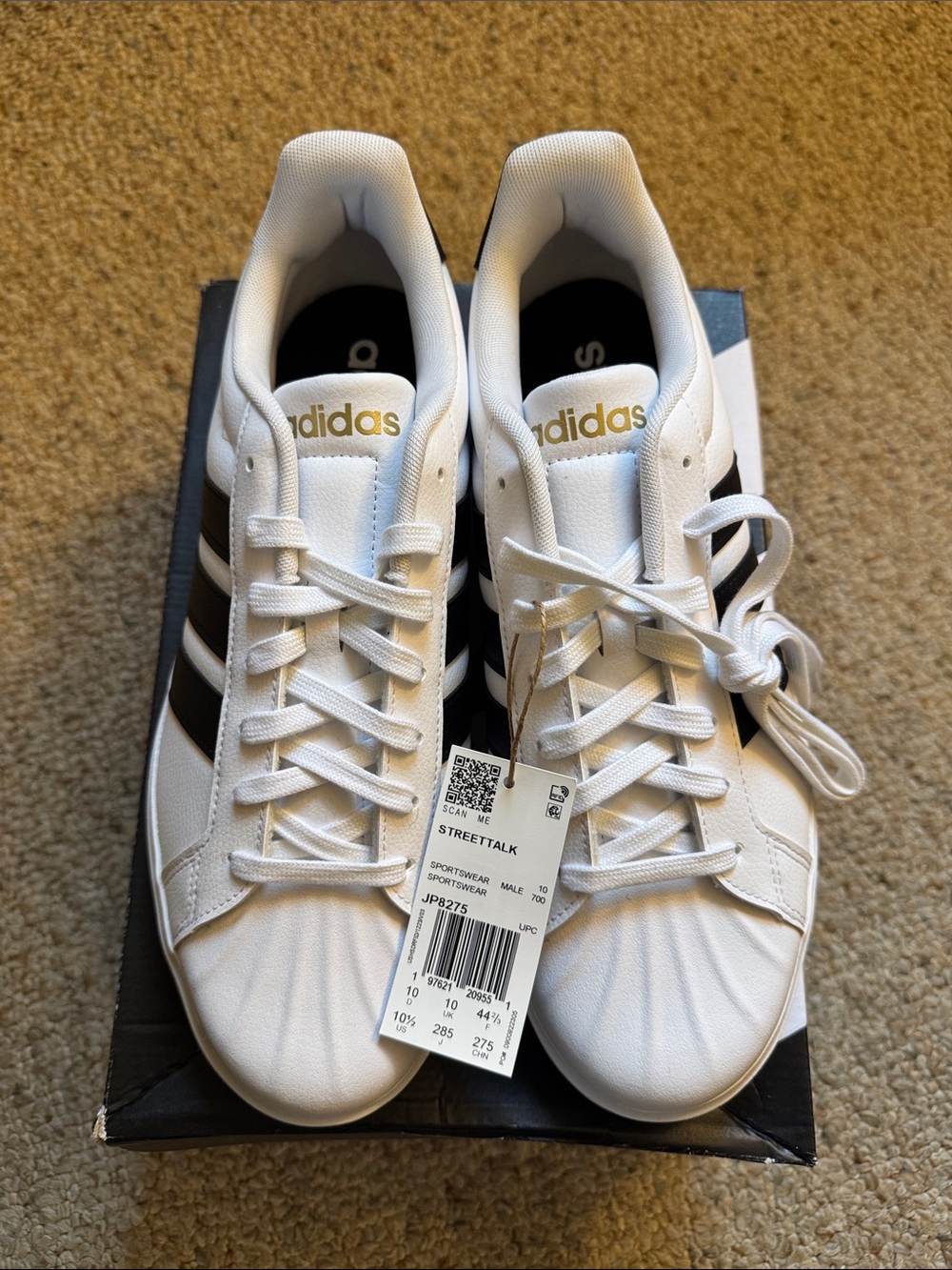 Adidas Streettalk Sneakers in White and Black